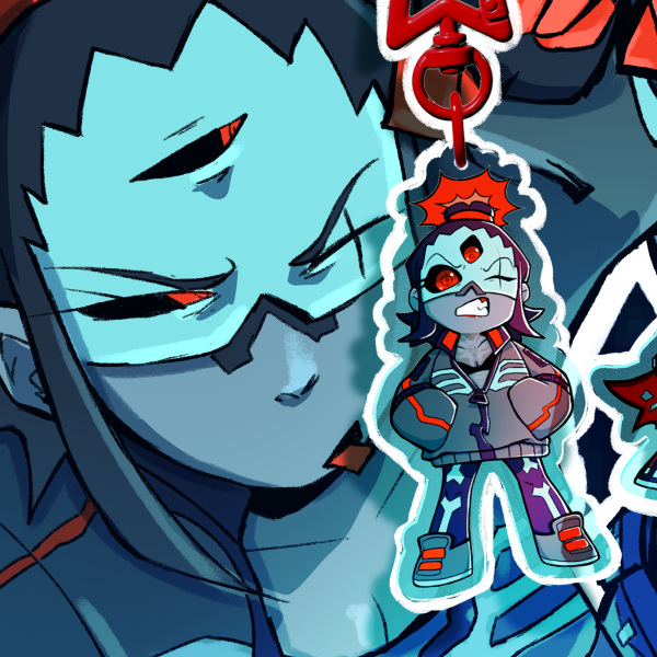 Skuzi (Skullvolver) Acrylic Keychain