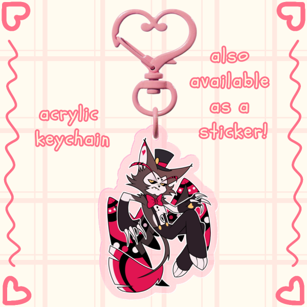 Husk hazbin hotel keychain