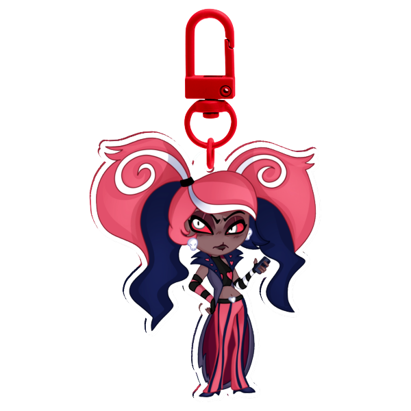 Hazbin Hotel Vees Velvette S1 Clear Acrylic Keychains