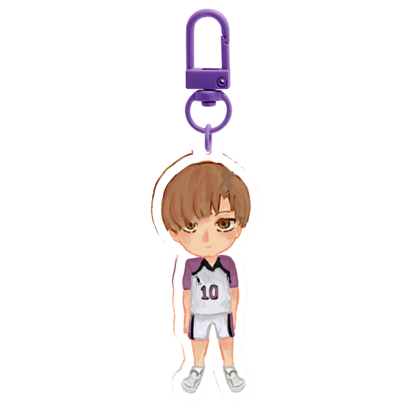 Haikyuu Shirabu Kenjirou Chibi Clear Acrylic Keychains