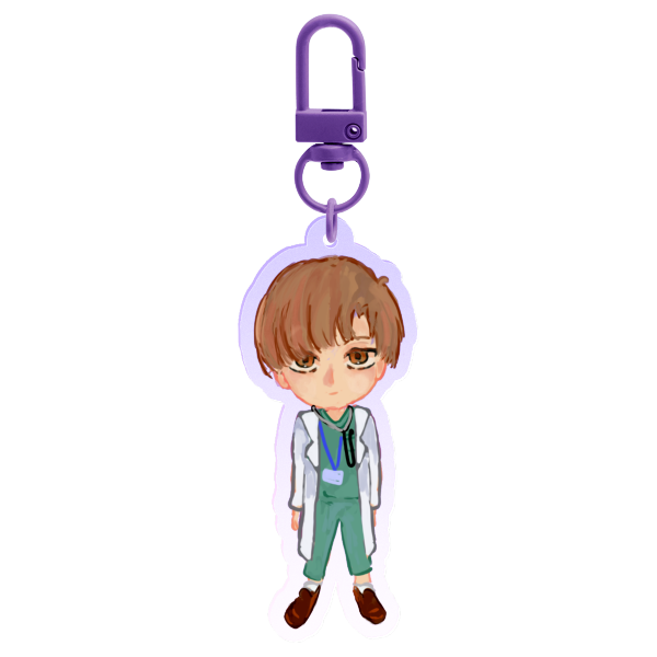 Haikyuu Timeskip Shirabu Kenjirou Clear Acrylic Keychains