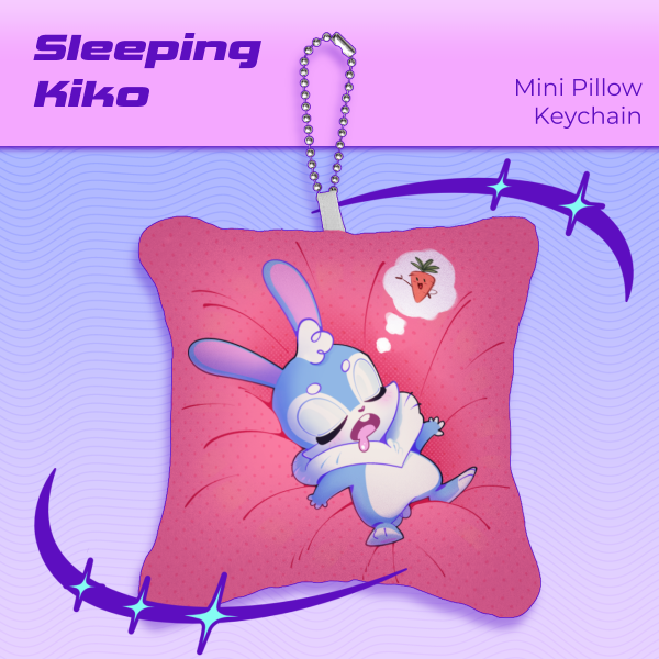 Sleeping Kiko Mini Pillow keychain