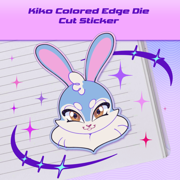 Kiko Colored Edge Die Cut Sticker