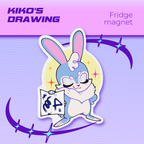 Kiko's drawing - Shaped Fridge Magnet
