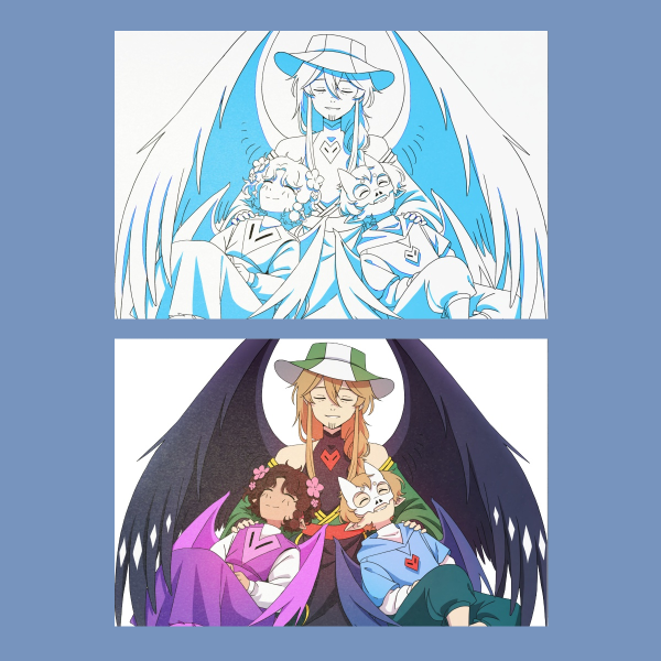 Death family Postcard / Philza, Chayanne and Lullah