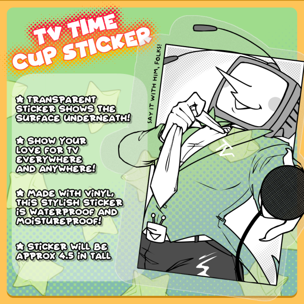 Mr.Tenna's TV TIME Cup Sticker!