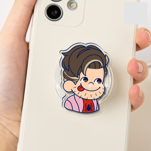 Beter Arachnid Guy Peko-chan inspired Acrylic Airbag Phone Holder - 1.96"(50mm), Clear