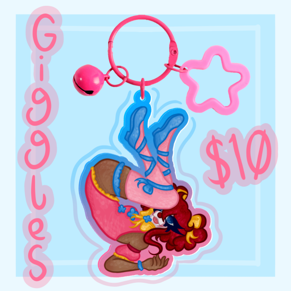 Giggles Curled Up Keychain