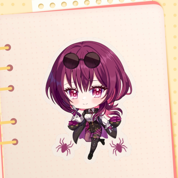 Kafka (Honkai: Star Rail) Clear PET Vinyl Die Cut Sticker
