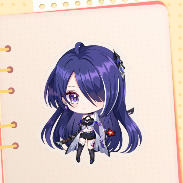 Acheron (Honkai: Star Rail) Clear PET Vinyl Die Cut Sticker