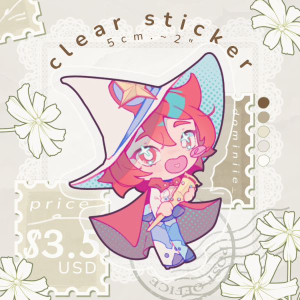 Shiny Chariot ✦ 5cm Clear Die-Cut Sticker