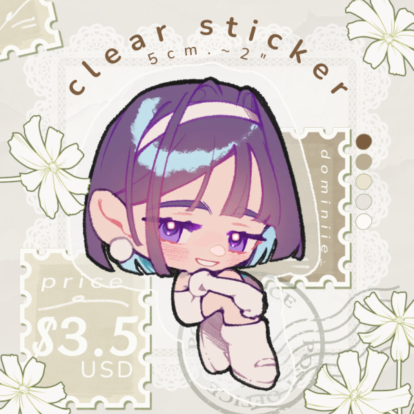 Sua β© 5cm Clear Die-Cut Sticker