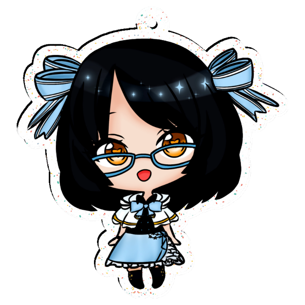 Vtuber Chibi-Diane Glitter Acrylic Keychain