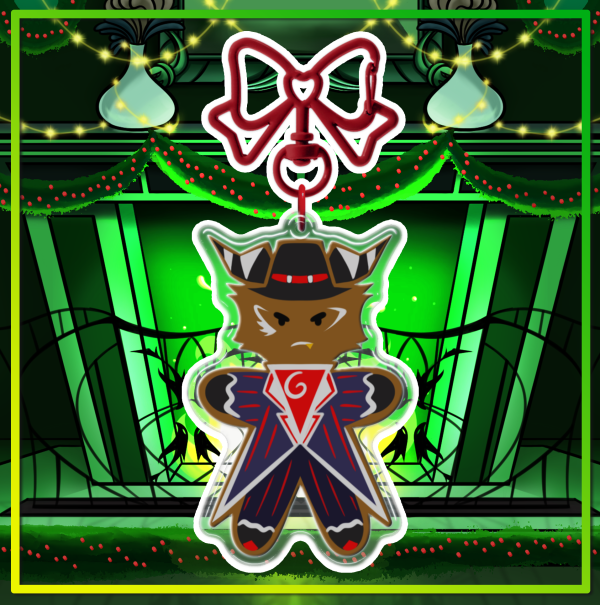 'GingerBread Crimson' Epoxy Acrylic Keychains