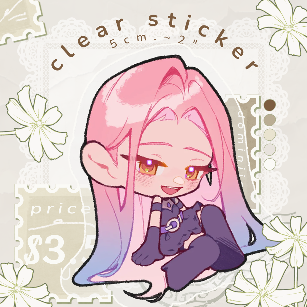 Mizi ✩ 5cm Clear Die-Cut Sticker