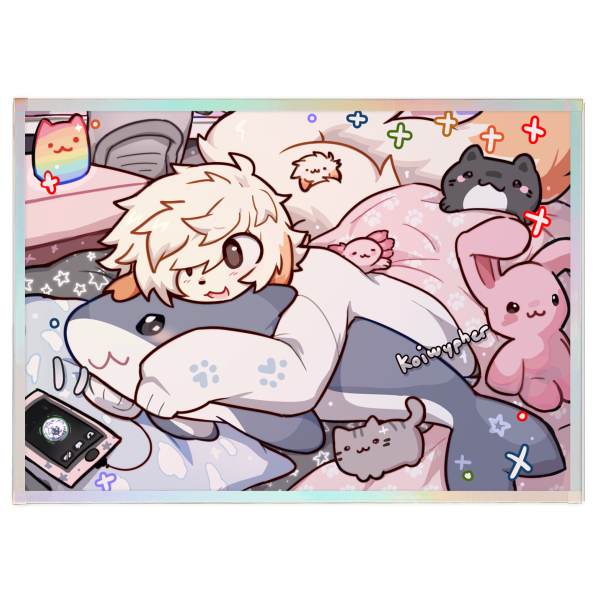 Sleep call - Rainbow framed artboard