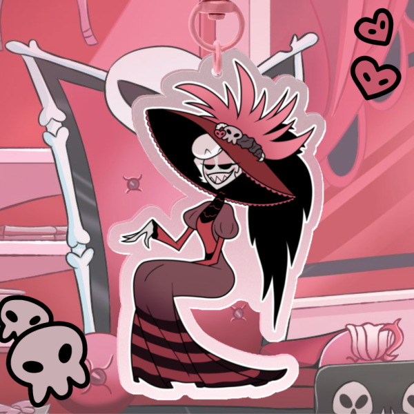 Rosie hazbin hotel keychain