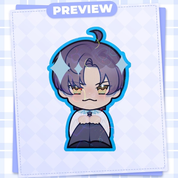 LADS Zayne Sticker with Holo Hearts Coat