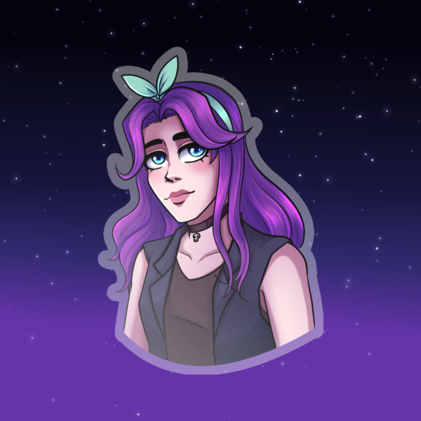 Abigail - Stardew Valley - Clear Vinyl Die Cut Sticker