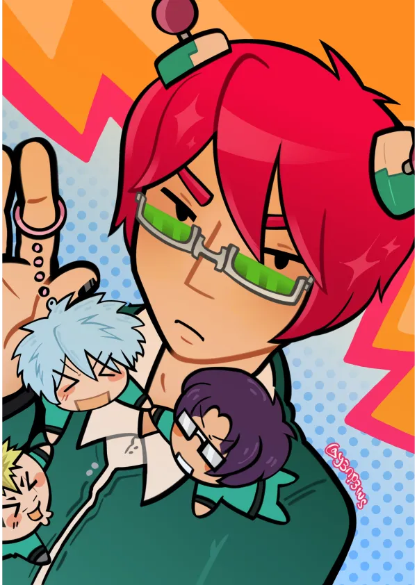 Saiki K Poster 🩷💚