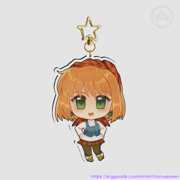 [Larger/Old] Cornet Village Girl Acrylic Keychain