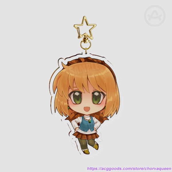 [Larger/2.0] Cornet Village Girl Acrylic Keychain