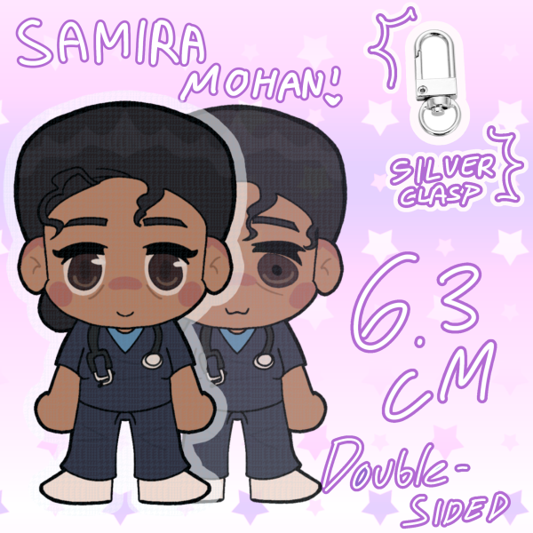 Double-Sided Samira Mohan Acrylic Keychain
