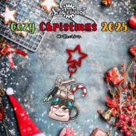 Cozy Christmas 2025: Hot Cocoa Noure Glitter Acrylic Keychain