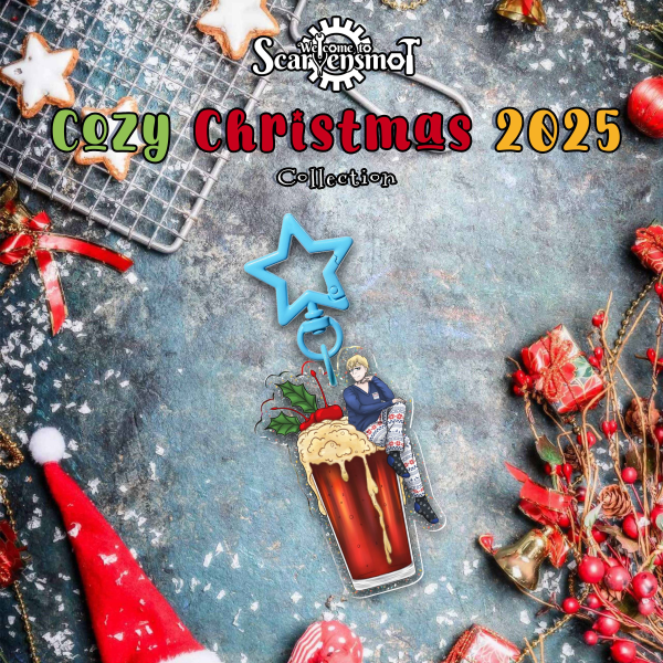 Cozy Christmas 2025: Rocking Rudolph Ropo Glitter Acrylic Keychain