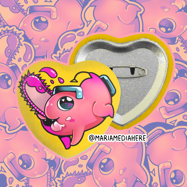[CHAINSAW MAN] Pochita Plush Heart Badge