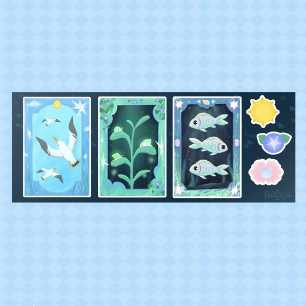 Sky, Land, and Sea Sticker Sheet