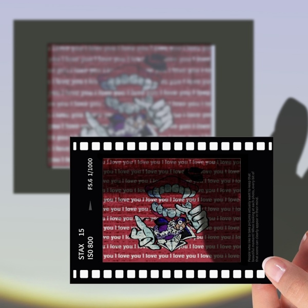 Cane and Kinger Tadc possessive Reflective Film Polaroid Photocards - 2.55x3.54"(65*90mm), Black Film