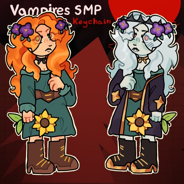 Vampires SMP - ZombieCleo Two Sided Keychain