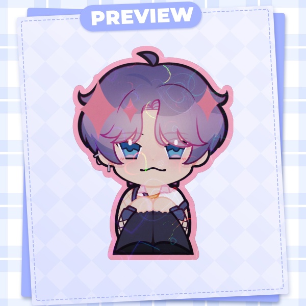 LADS Rafayel Sticker with Holo Hearts Coat