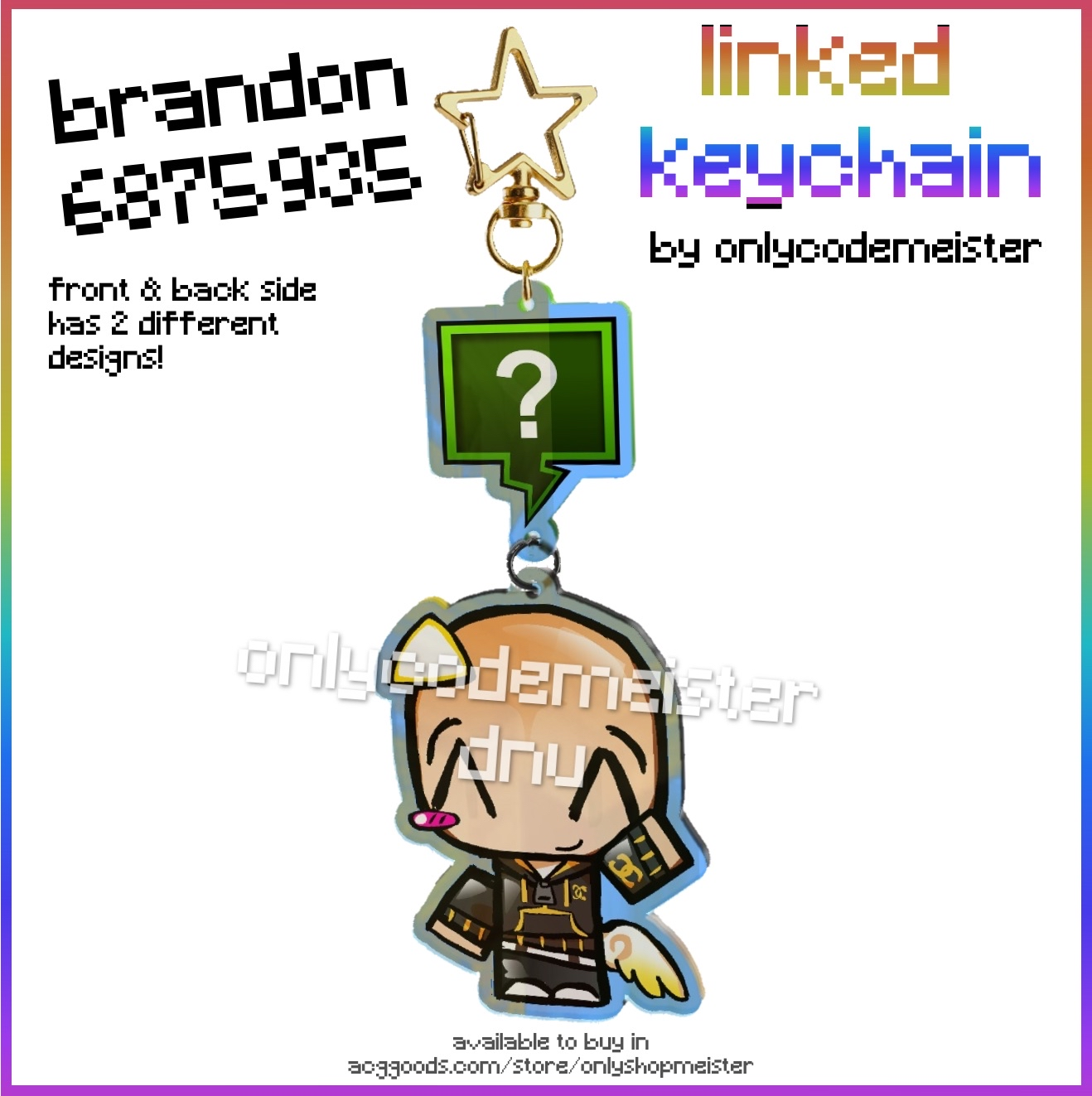 BW || brandon6875935 linked keychain by onlycodemeister - ACGGOODS