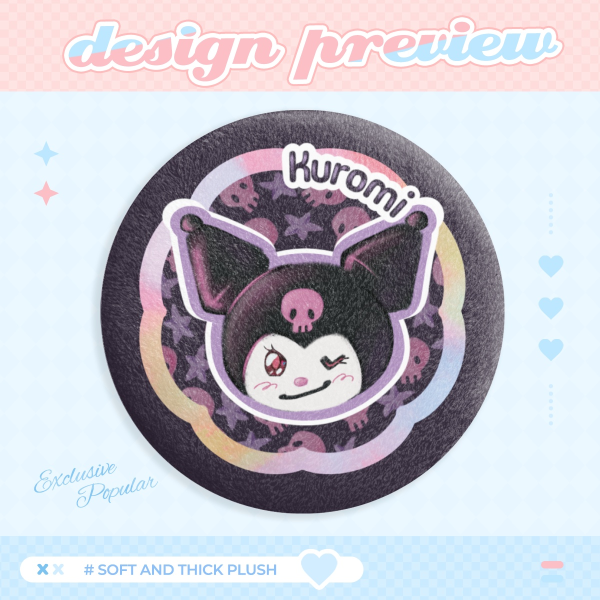 Kuromi Plush Badge