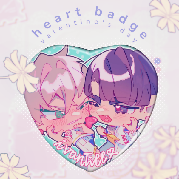 IvanTill Valentine's Day πΉ Heart Shaped Badge