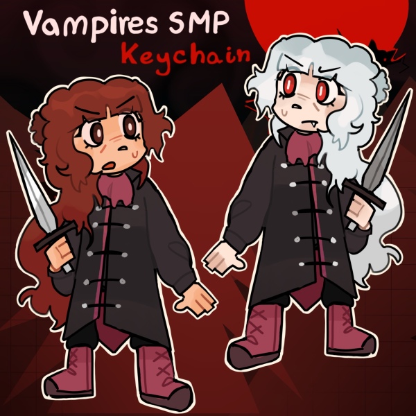 Vampires SMP - Apokuna Two Sided Keychain