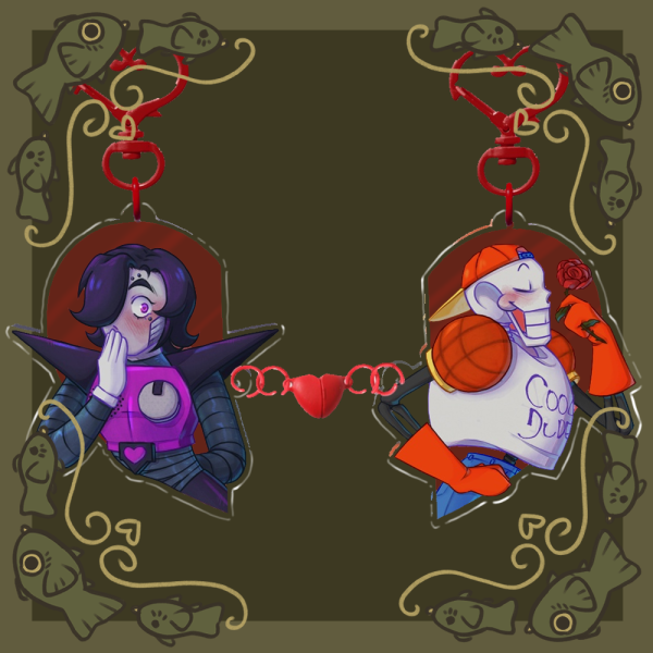 PapyTon Heart Magnet Keychains