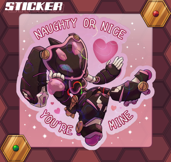 Naughty Heart Valentines Sticker