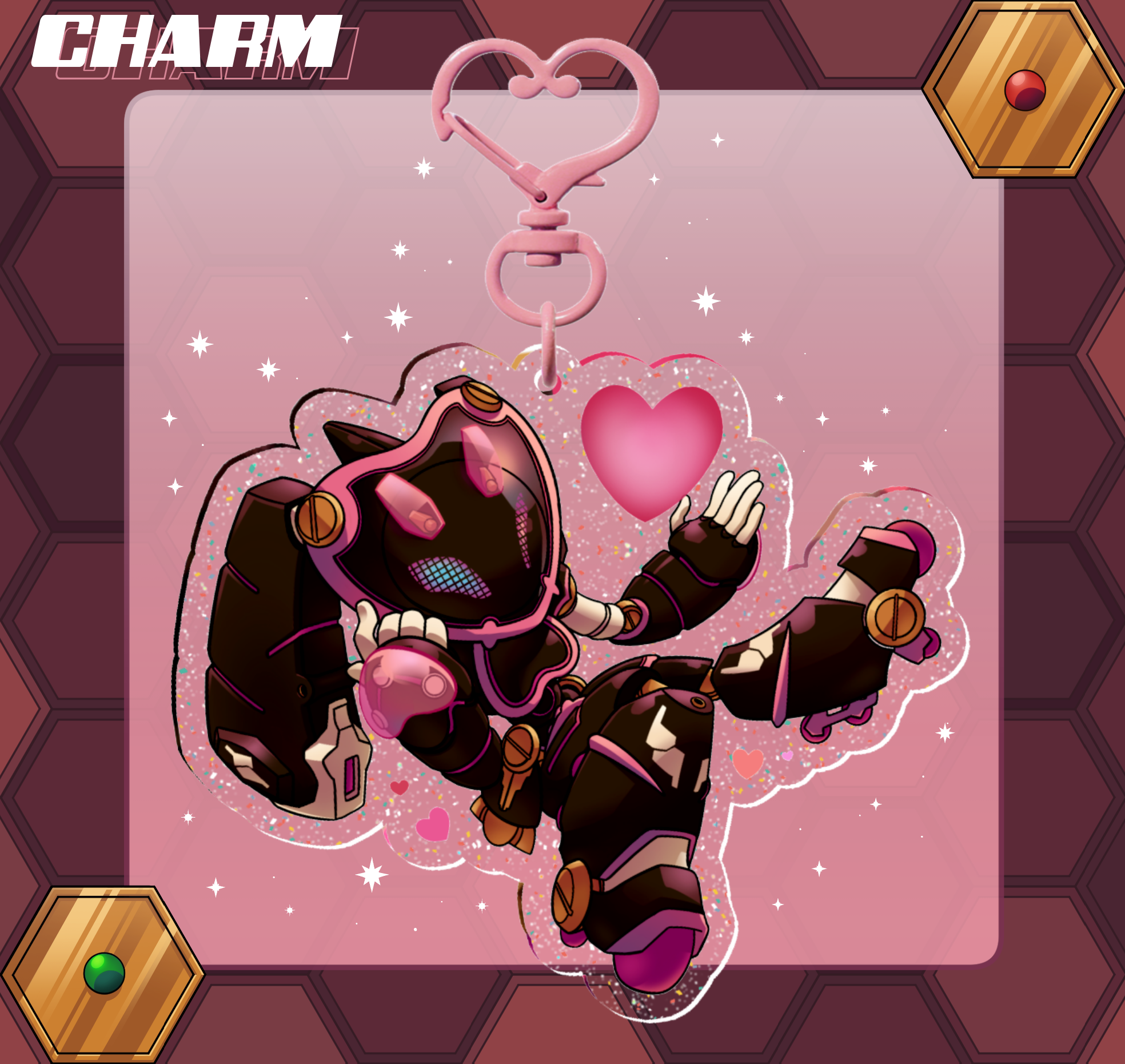 Naughty Heart Valentines Charm
