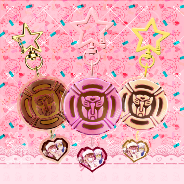 [Rescue Bots][Transformers] Sweet Strawberry badge ≡ Connection Acrylic Keychain