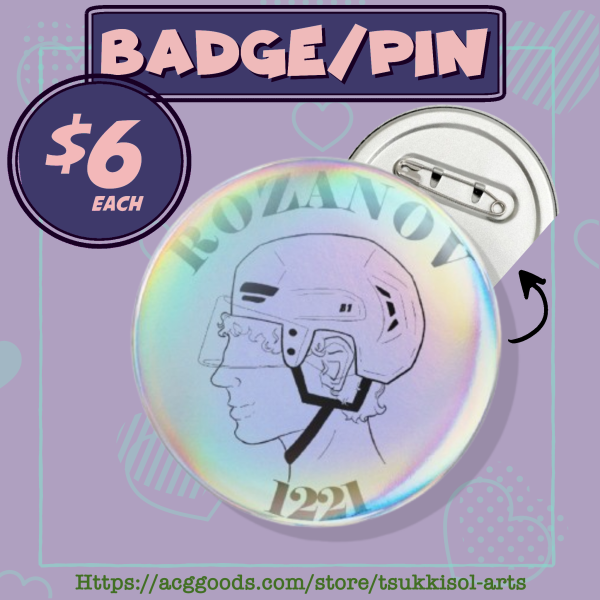 Rozanov 1221 Ilya Rozanov Heated Rivalry Hollonov Round Badges (Button Pins)