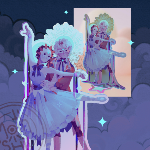 ✦ Masked Dancers ✦ Rainbow Acrylic Standee