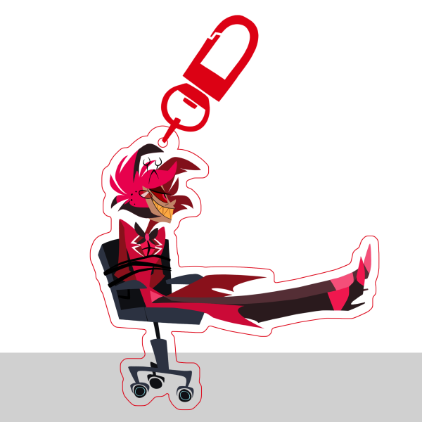 Alastor goes weee keychain 2