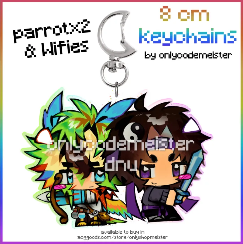 ODYSSEY DUO || parrotx2 & wifies keychain by onlycodemeister