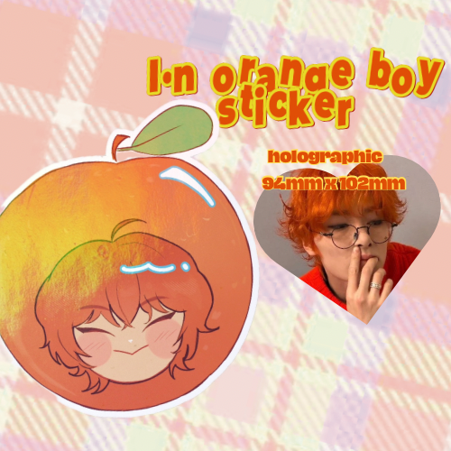 Stray kids I.n orange boy Die Cut Stickers