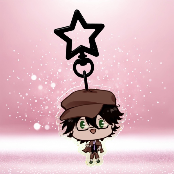 Bsd Ranpo keychain by Mintychocochip