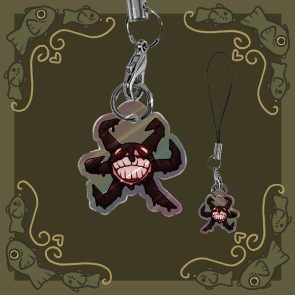 Screech / Peekaboo Roblox Doors Rainbow Acrylic Phone Keychain