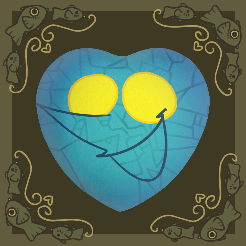 Spamton Heart Plush Badge